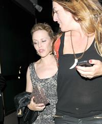Kylie Minogue - seen leaving Whisky Mist, following a night out in London, 29072012