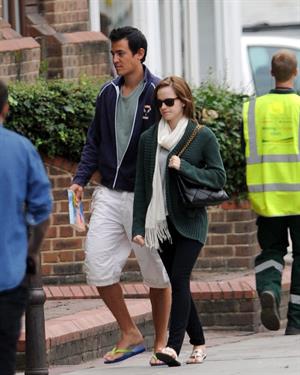 Emma Watson - In London with her boyfriend Will - August 25, 2012