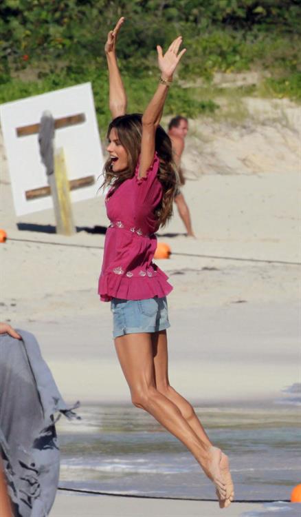 Alessandra Ambrosio photoshoot in St Barth on January 23, 2010 