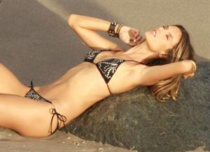 Alessandra Ambrosio photoshooting for Victoria's Secret on the beach in Saint Barthelemy