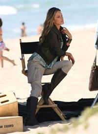 Alessandra Ambrosio photoshoot on the beach in Malibu
