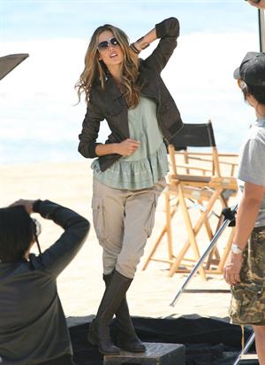 Alessandra Ambrosio photoshoot on the beach in Malibu