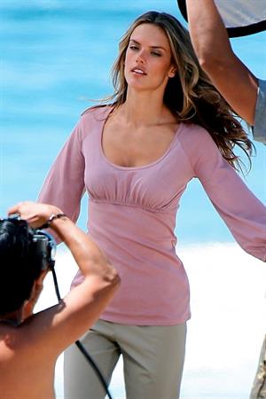 Alessandra Ambrosio photoshoot on the beach in Malibu