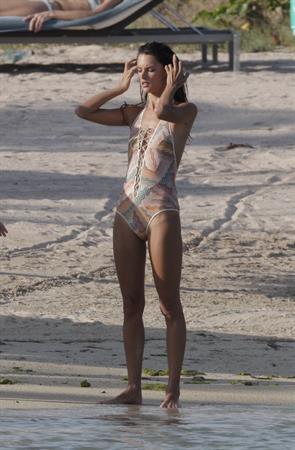 Alessandra Ambrosio photo shoot in St Barthelemy on March 7, 2010