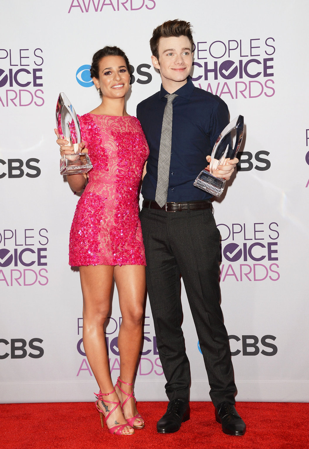 Lea Michele in pink at the 39th Annual People's Choice Awards in Los Angeles on Jan 9, 2013 