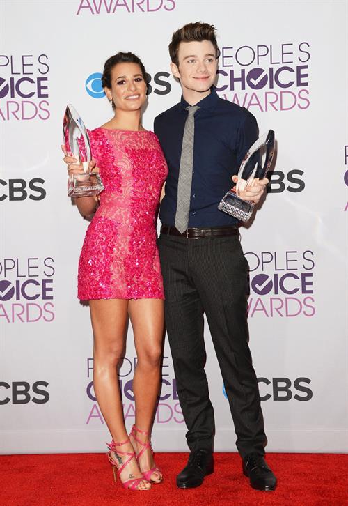 Lea Michele in pink at the 39th Annual People's Choice Awards in Los Angeles on Jan 9, 2013 