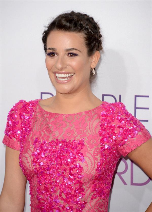 Lea Michele in pink at the 39th Annual People's Choice Awards in Los Angeles on Jan 9, 2013 