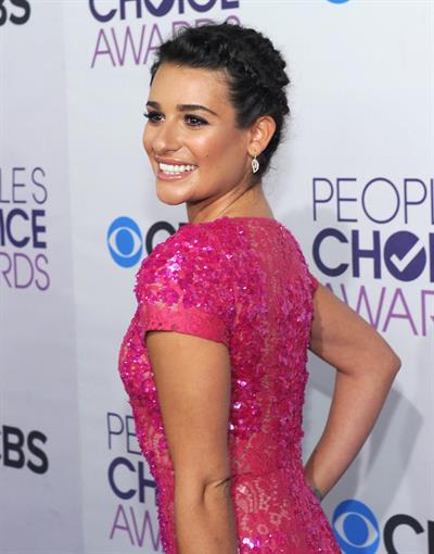 Lea Michele in pink at the 39th Annual People's Choice Awards in Los Angeles on Jan 9, 2013 