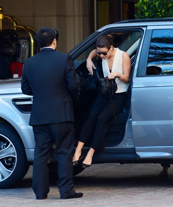 Lea Michele  Arriving at Montage Hotel  in Beverly Hills - Dec 26, 2012 