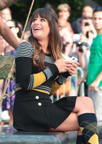 Lea Michele On the Glee set in Washington Square Park, NYC - August 11 2012