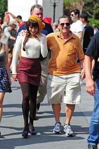 Lea Michele On the Glee set in Washington Square Park, NYC - August 11 2012