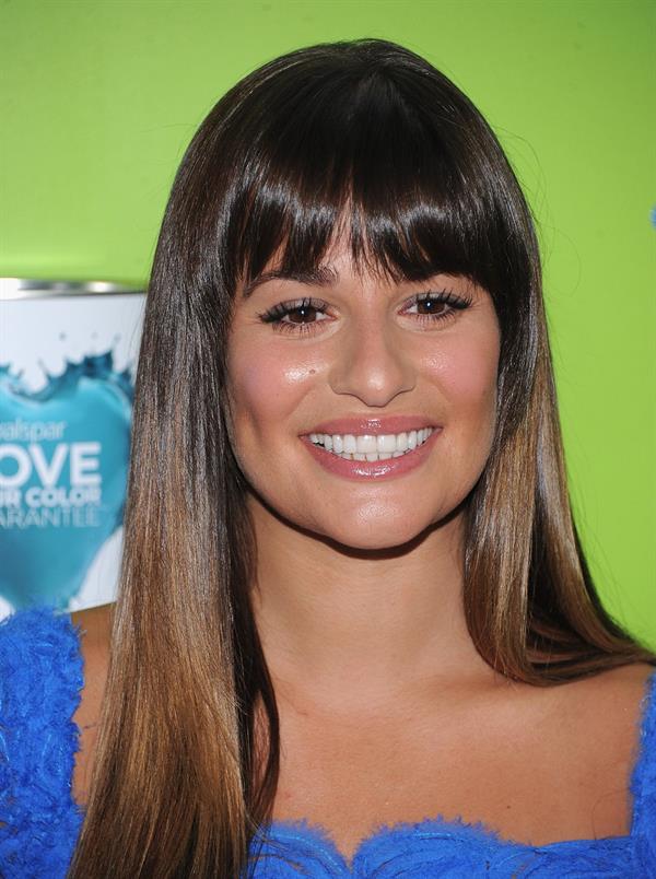 Lea Michele - Valspar Hands For Habitat Unveiling in New York - July 20, 2012