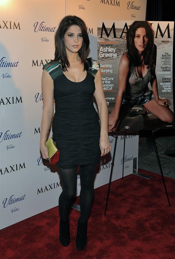 Ashley Greene Maxims December issue celebration in New York City