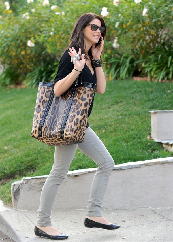 Ashley Greene visits a friend in Los Angeles on January 10, 2010