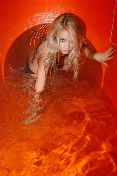 Xenia Tchoumitcheva in a bikini