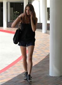 Ashley Greene in Shorts stopped by the hospital to visit a friend in Los Angeles, August 18  2012