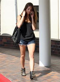 Ashley Greene in Shorts stopped by the hospital to visit a friend in Los Angeles, August 18  2012