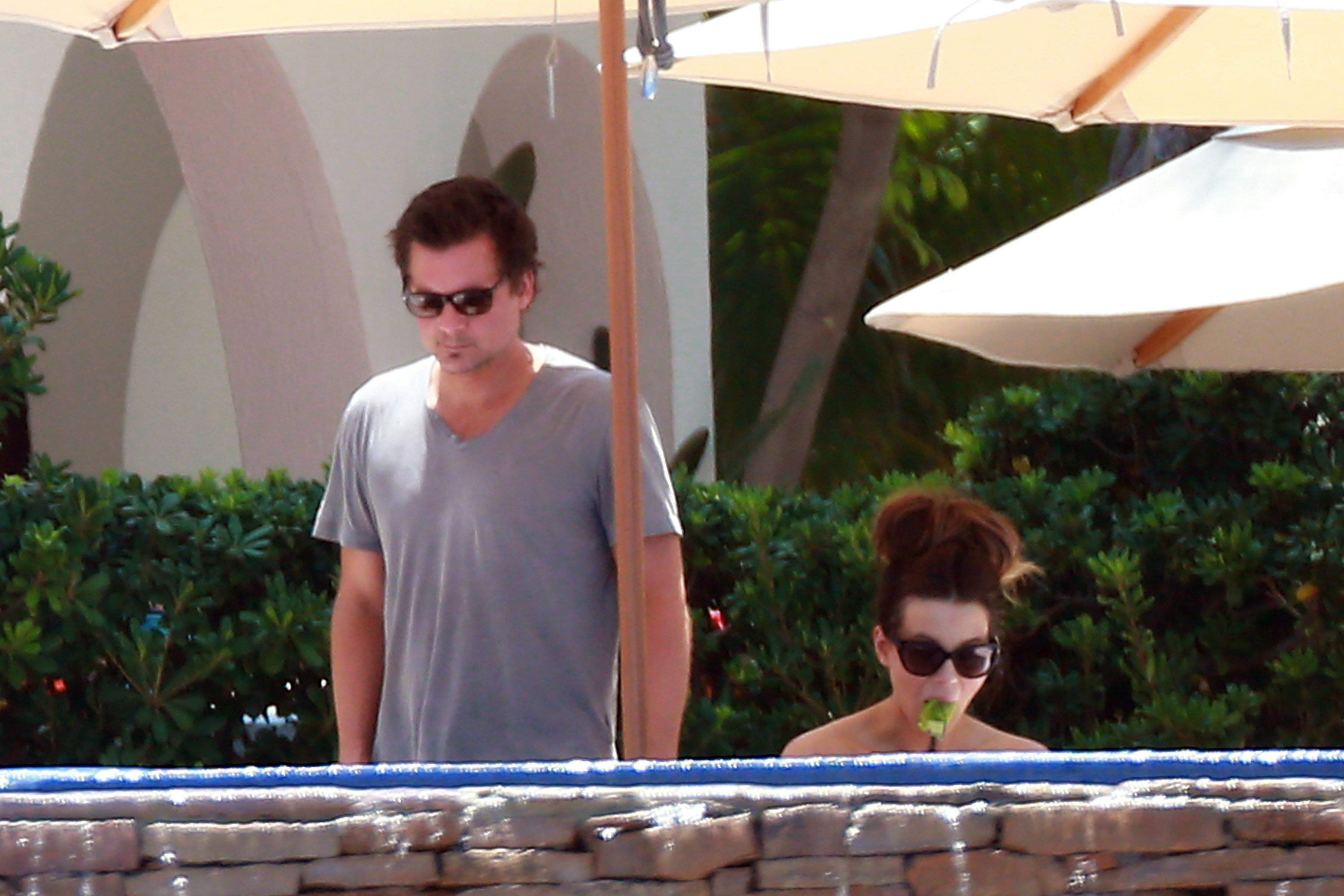 Kate Beckinsale wearing a bikini on vacation in Mexico August 21, 2013
