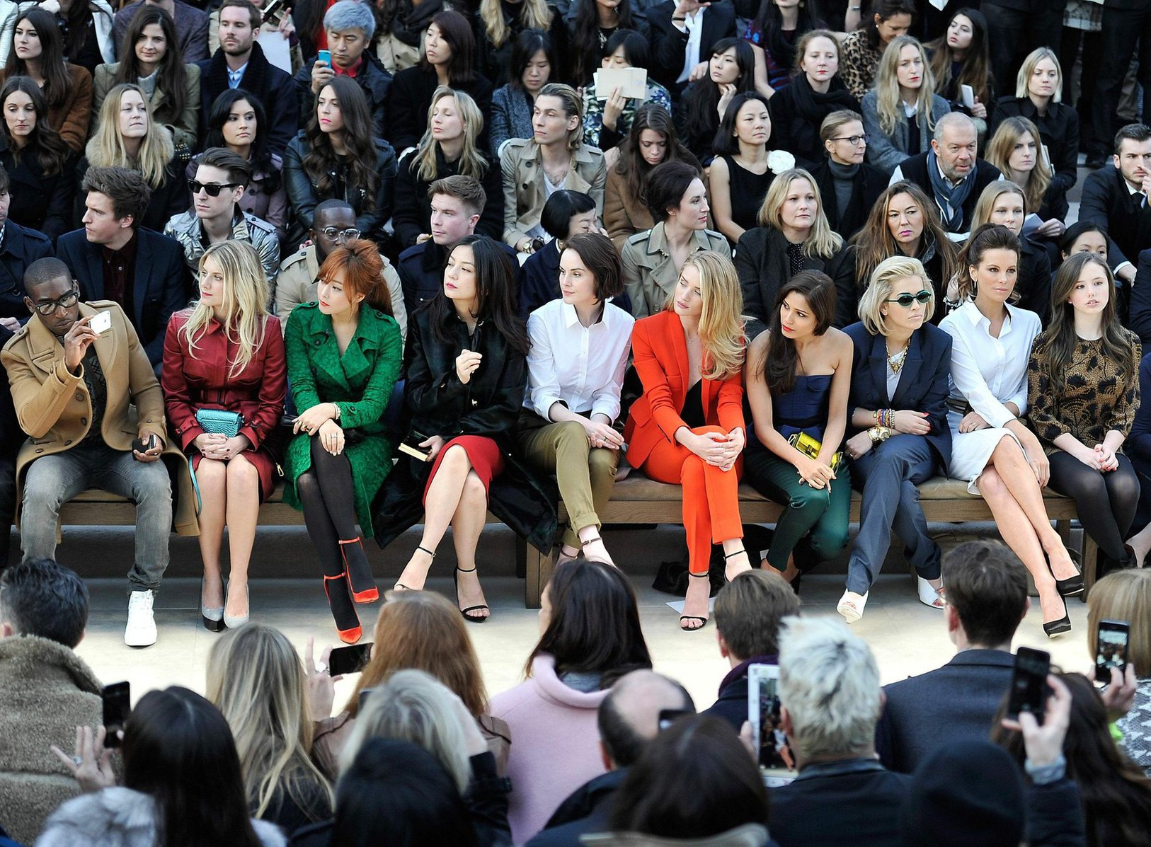 Kate Beckinsale Burberry Prorsum show at London Fashion Week 2/18/13 