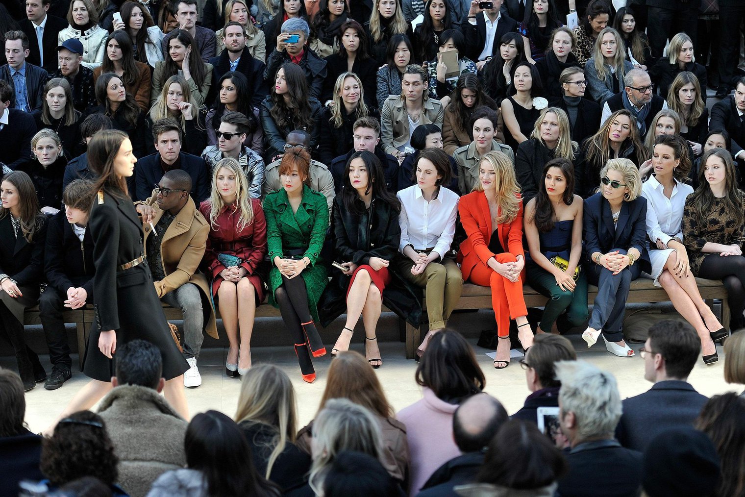 Kate Beckinsale Burberry Prorsum show at London Fashion Week 2/18/13 