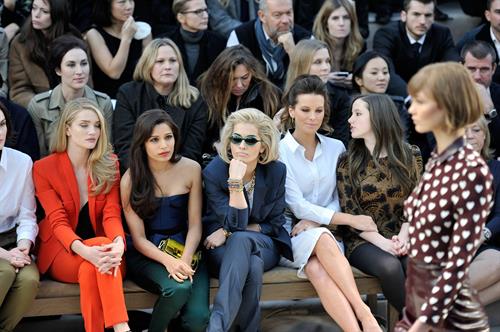 Kate Beckinsale Burberry Prorsum show at London Fashion Week 2/18/13 