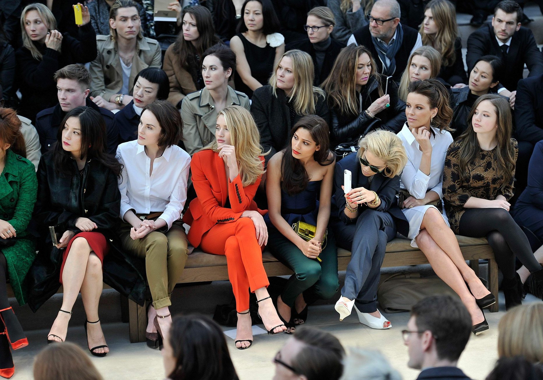 Kate Beckinsale Burberry Prorsum show at London Fashion Week 2/18/13 