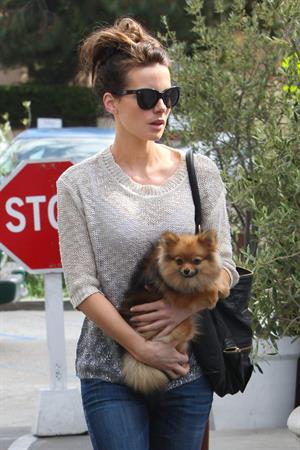 Kate Beckinsale out with her dog in Los Angeles 4/8/13 