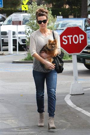 Kate Beckinsale out with her dog in Los Angeles 4/8/13 
