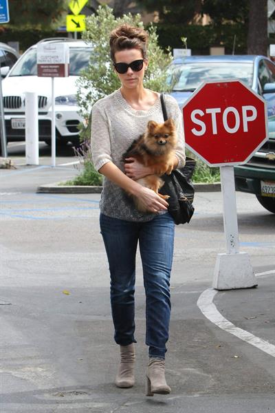 Kate Beckinsale out with her dog in Los Angeles 4/8/13 