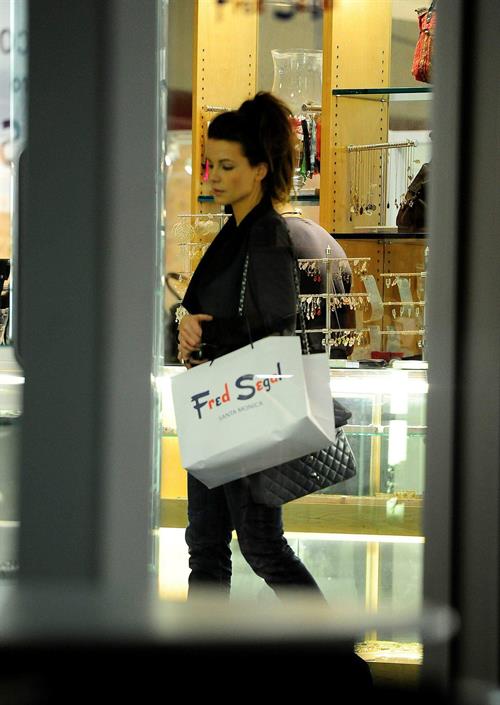 Kate Beckinsale was spotted shopping with a friend at Fred Segal in Santa Monica January 29, 2013