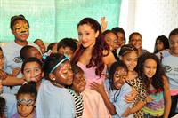Ariana Grande Kleenex Shield Sneeze Swish event in New York on July 31, 2012