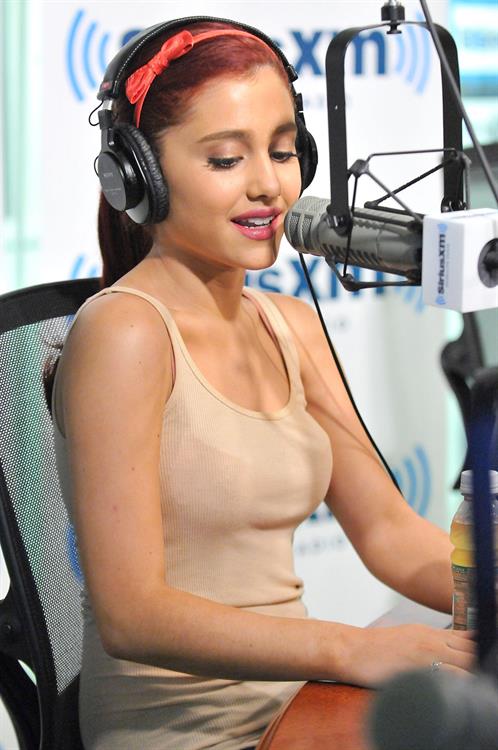 Ariana Grande at SiriusXM studios in New York July 18, 2011 