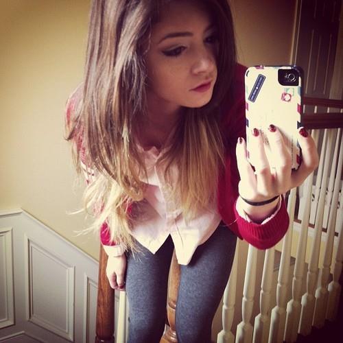 Chrissy Costanza taking a selfie