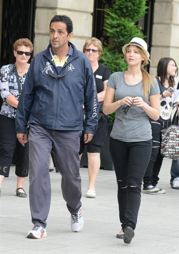 Jennifer Lawrence out about in Paris, France on 3-7-2012