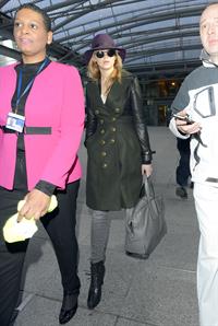 Jennifer Lawrence - Hot hat and glasses at Heathrow Airport in London (08.02.2013) 