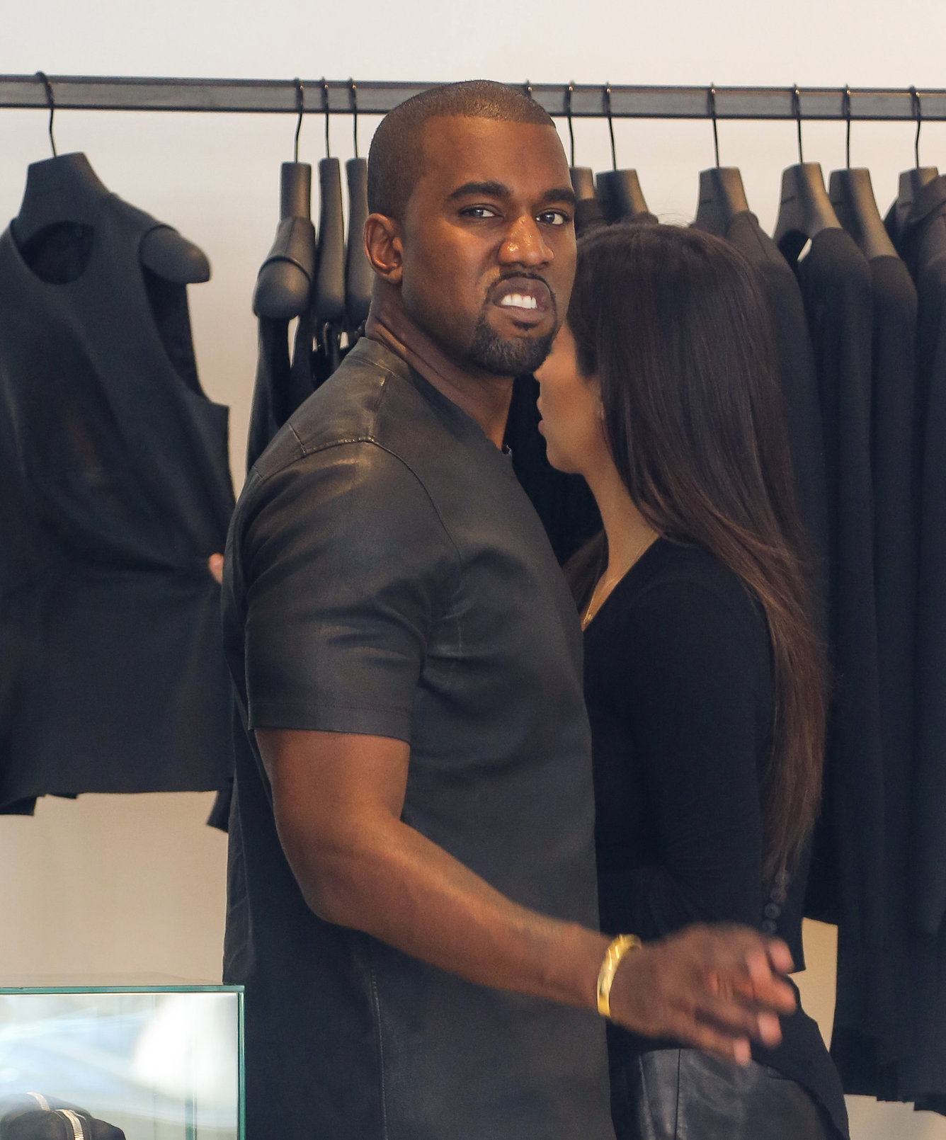 Kim Kardashian and Kanye West walk around SoHo in New York City 