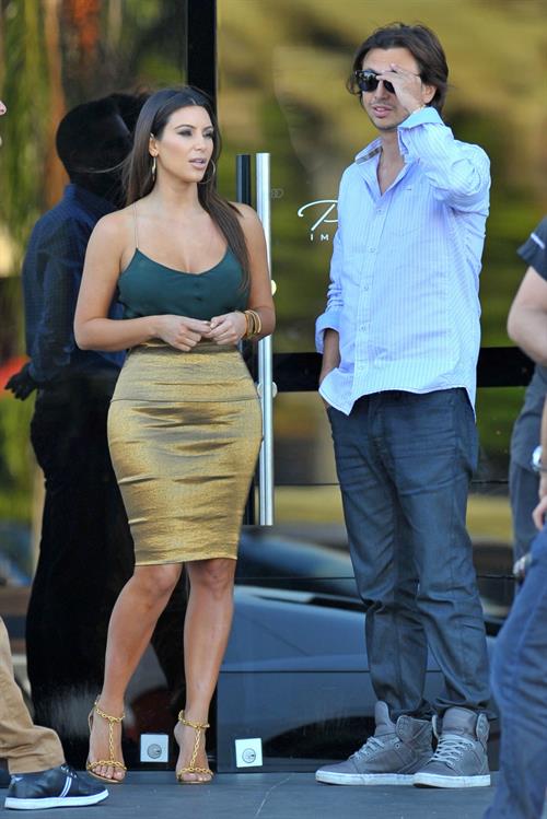 Kim Kardashian at Prestige Imports car showroom in Miami 10/30/12