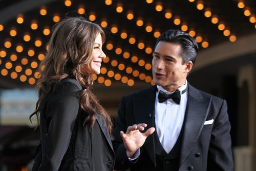 Sofia Vergara at The Grove with Mario Lopez on April 28, 2011 