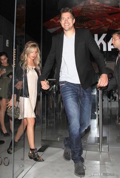 Ashley Tisdale leaving Katsuya restaurant in Hollywood 02-08-2012