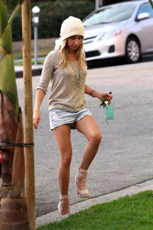 Ashley Tisdale leaving Barneys New York in Los Angeles 11/26/12 