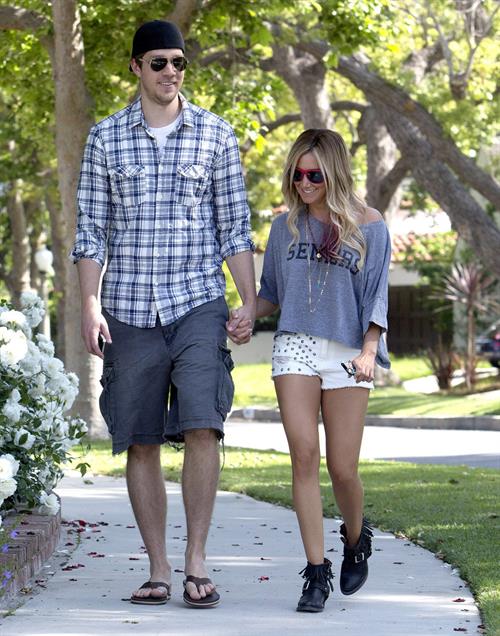 Ashley Tisdale walking around Toluca Lake May 5, 2012