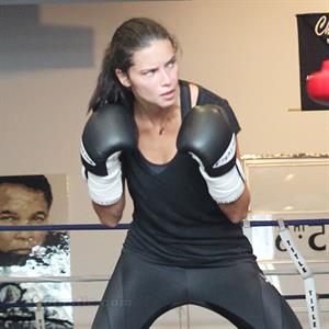 Adriana Lima hits the gym in Miami Beach on October 25, 2011