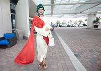 Adrianne Curry dressed as 'Raptor Jesus' at Comic-Con in San Diego - July 12, 2012