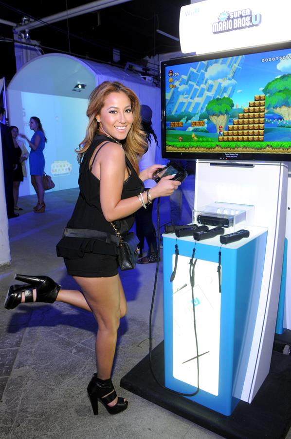 Adrienne Bailon Nintendo hosts Wii U Experience in New York City on June 27, 2012 