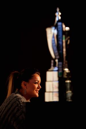Agnieszka Radwanska before the Start of the WTA Championships October 21, 2013 