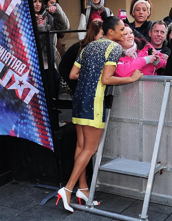 Alesha Dixon - Very short dress at Britains Got Talent auditions in London on February 7 2012