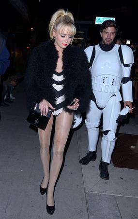 Alessandra Torresani Halloween party candids in West Hollywood, October 31, 2013 