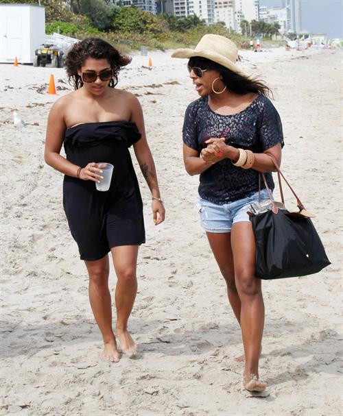 Alexandra Burke bikinis Miami on March 6, 2011 