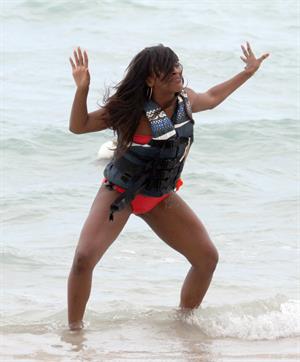 Alexandra Burke bikinis Miami on March 6, 2011 