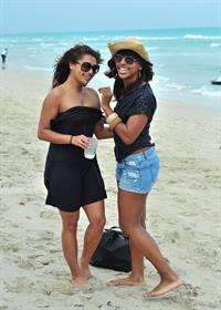 Alexandra Burke bikinis Miami on March 6, 2011 